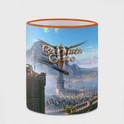 Кружка 3D Врата Балдура - Baldurs Gate 3, цвет: 3D-оранжевый кант — фото 2