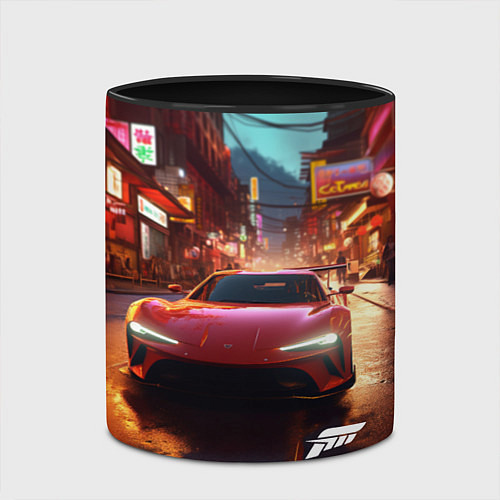 Кружка цветная Forza Horizon Tokio / 3D-Белый + черный – фото 2