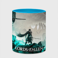 Кружка 3D Герой Lords of the fallen, цвет: 3D-белый + небесно-голубой — фото 2