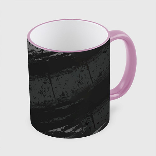 Кружка цветная Абстракция гранж / 3D-Розовый кант – фото 1