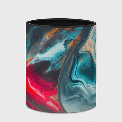 Кружка цветная Палитра масло / 3D-Белый + черный – фото 2