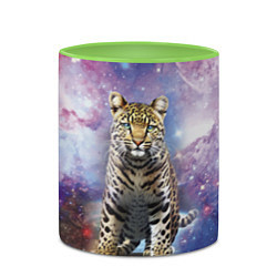 Кружка 3D Space leopard, цвет: 3D-белый + светло-зеленый — фото 2