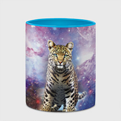 Кружка 3D Space leopard, цвет: 3D-белый + небесно-голубой — фото 2