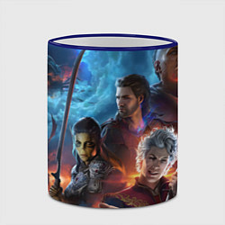 Кружка 3D Команда спасения врат Балдура, цвет: 3D-синий кант — фото 2