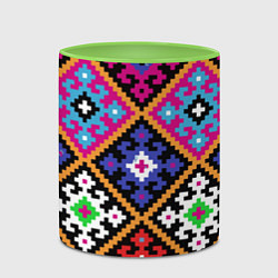 Кружка 3D Колорит, цвет: 3D-белый + светло-зеленый — фото 2