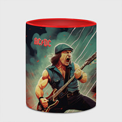 Кружка 3D AC DC rock, цвет: 3D-белый + красный — фото 2