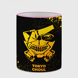 Кружка 3D Tokyo Ghoul - gold gradient, цвет: 3D-розовый кант — фото 2