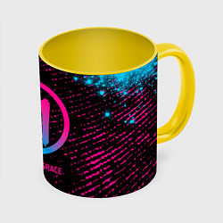 Кружка 3D Three Days Grace - neon gradient, цвет: 3D-белый + желтый