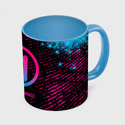 Кружка 3D Three Days Grace - neon gradient, цвет: 3D-белый + небесно-голубой