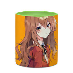 Кружка 3D Toradora Тайга Айсака, цвет: 3D-белый + светло-зеленый — фото 2