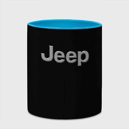 Кружка цветная Jeep silver / 3D-Белый + небесно-голубой – фото 2