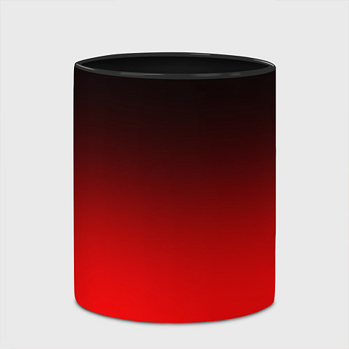 Кружка цветная Градиент: от черного до ярко-красного / 3D-Белый + черный – фото 2