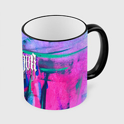 Кружка 3D Shurshun - tie-dye, цвет: 3D-черный кант