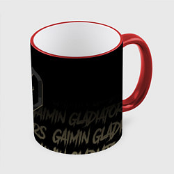 Кружка 3D Gaimin Gladiators style, цвет: 3D-красный кант
