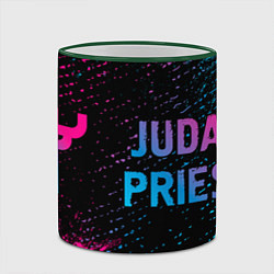 Кружка 3D Judas Priest - neon gradient по-горизонтали, цвет: 3D-зеленый кант — фото 2