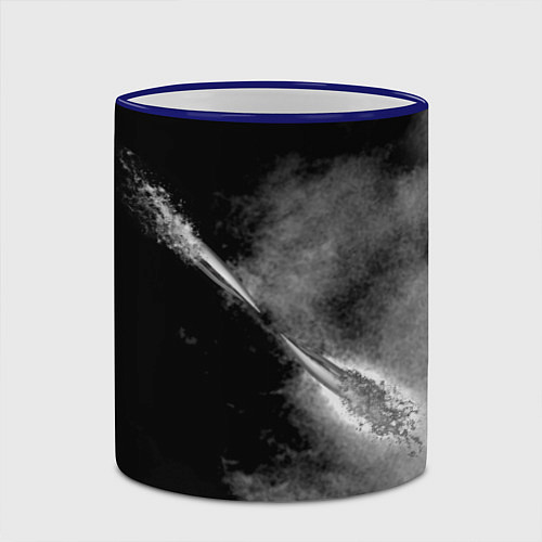 Кружка цветная Two shot / 3D-Синий кант – фото 2