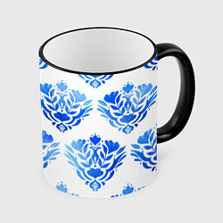 Кружка 3D Floral pattern - watercolor, цвет: 3D-черный кант