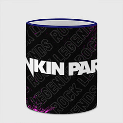 Кружка 3D Linkin Park rock legends по-горизонтали, цвет: 3D-синий кант — фото 2