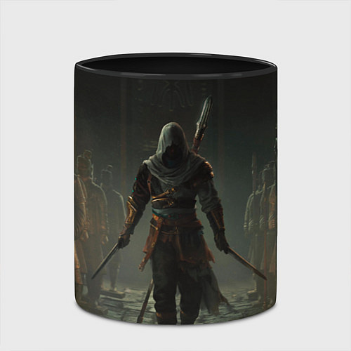 Кружка цветная Герой assassins creed jade / 3D-Белый + черный – фото 2