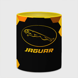 Кружка 3D Jaguar - gold gradient, цвет: 3D-белый + желтый — фото 2