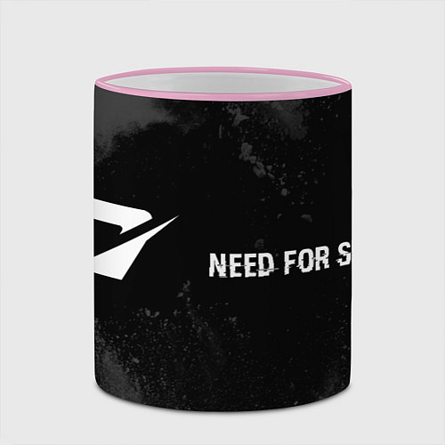 Кружка цветная Need for Speed glitch на темном фоне по-горизонтал / 3D-Розовый кант – фото 2