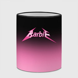 Кружка 3D Барби - стиль металлики: градиент, цвет: 3D-черный кант — фото 2