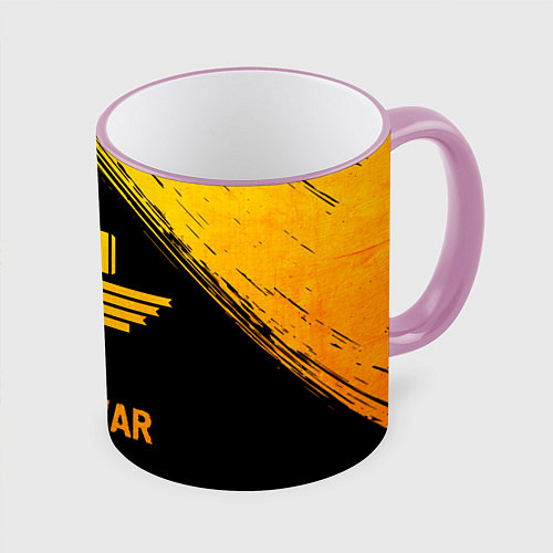 Кружка цветная Manowar - gold gradient / 3D-Розовый кант – фото 1