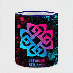 Кружка 3D Breaking Benjamin - neon gradient, цвет: 3D-синий кант — фото 2
