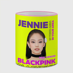 Кружка 3D Jennie - певица Blackpink, цвет: 3D-розовый кант — фото 2