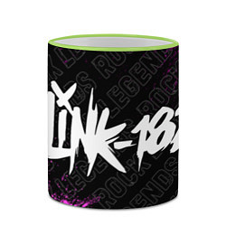 Кружка 3D Blink 182 rock legends по-горизонтали, цвет: 3D-светло-зеленый кант — фото 2