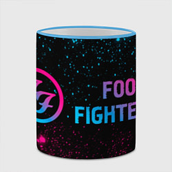 Кружка 3D Foo Fighters - neon gradient по-горизонтали, цвет: 3D-небесно-голубой кант — фото 2