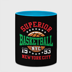 Кружка 3D Superior basketball, цвет: 3D-белый + небесно-голубой — фото 2