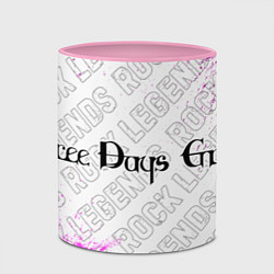 Кружка 3D Three Days Grace rock legends по-горизонтали, цвет: 3D-белый + розовый — фото 2