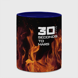 Кружка 3D Thirty Seconds to Mars fire, цвет: 3D-белый + синий — фото 2