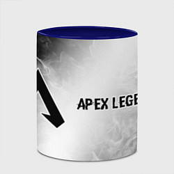 Кружка 3D Apex Legends glitch на светлом фоне по-горизонтали, цвет: 3D-белый + синий — фото 2