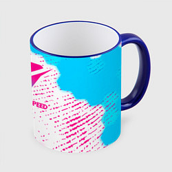 Кружка 3D Need for Speed neon gradient style, цвет: 3D-синий кант