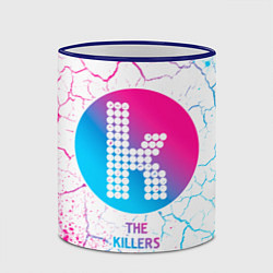 Кружка 3D The Killers neon gradient style, цвет: 3D-синий кант — фото 2