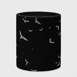 Кружка 3D Летучие мыши на черном небе, цвет: 3D-белый + черный — фото 2