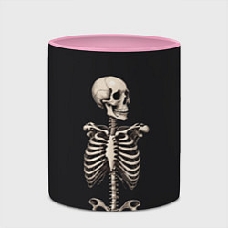 Кружка 3D Скелет улыбается, цвет: 3D-белый + розовый — фото 2