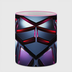 Кружка 3D Объемные пластины, цвет: 3D-розовый кант — фото 2