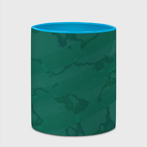 Кружка цветная Серо-зеленые разводы / 3D-Белый + небесно-голубой – фото 2