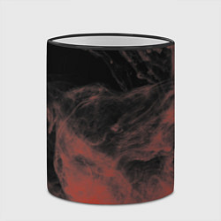 Кружка 3D Красный дым на чёрном, цвет: 3D-черный кант — фото 2