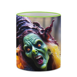 Кружка 3D Портрет ужасной восковой ведьмы, цвет: 3D-светло-зеленый кант — фото 2