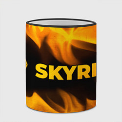 Кружка 3D Skyrim - gold gradient по-горизонтали, цвет: 3D-черный кант — фото 2