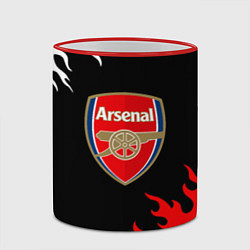 Кружка 3D Arsenal fc flame, цвет: 3D-красный кант — фото 2