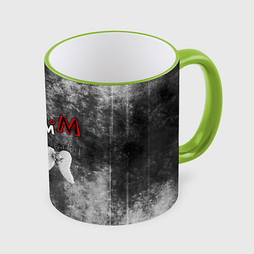 Кружка цветная Depeche Mode - Memento Mori gothic / 3D-Светло-зеленый кант – фото 1