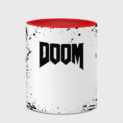 Кружка 3D Doom black splash, цвет: 3D-белый + красный — фото 2