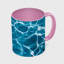 Кружка 3D Кристально чистая вода, цвет: 3D-белый + розовый