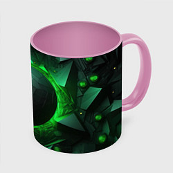 Кружка цветная Абстрактная гармония зеленого