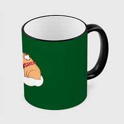 Кружка 3D Капибара влюблен, цвет: 3D-черный кант